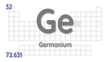 Germanium chemical element  physics and chemistry illustration backdrop