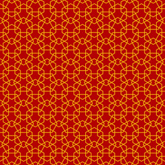 Red and golden chinese traditional pattern collection. Abstract asian background. Decorative chinese wallpaper. Endless texture for wallpaper, pattern fills, web page background, surface textures.