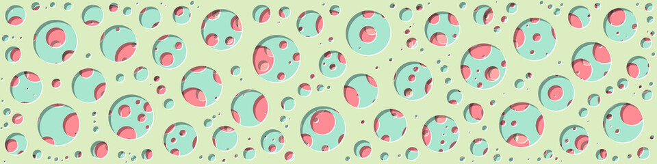 Abstract Generative Art color distributed circles holes background illustration