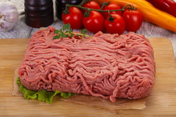 Raw turkey minced meat