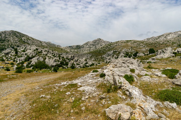 Fototapeta na wymiar hiking in the mountains in Croatia