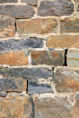 Cracked brick wall