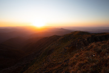 Fototapeta na wymiar Mt Buller Sunset View