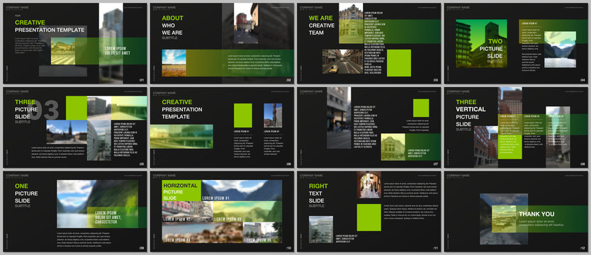 Minimal presentations design, portfolio vector templates with colorful gradient design geometric trending elements. Multipurpose template for presentation slide, flyer leaflet, brochure cover, report.