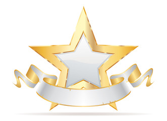 white star white banner sharp