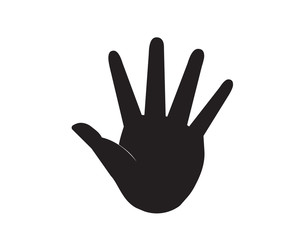 Obraz premium Flat black econ hands (arm, palm). Vector illustration.