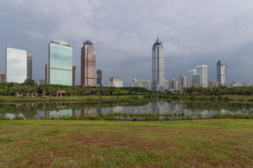 Fototapeta na wymiar view of the city Haikou, Hainan, China 