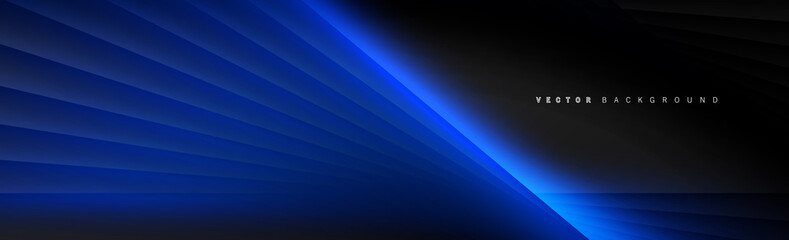 Blue light line shadow dark grey luxury background