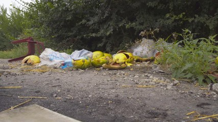 Garbage on the side of the road 