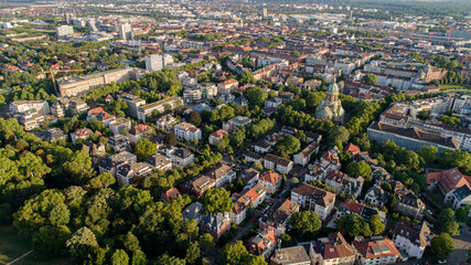 Aerial View Cityscape of Mannheim Germany