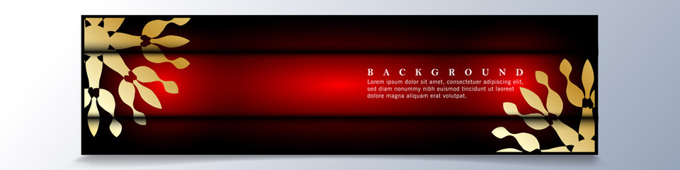 Mandala ornament banner with a dark red background. vector design