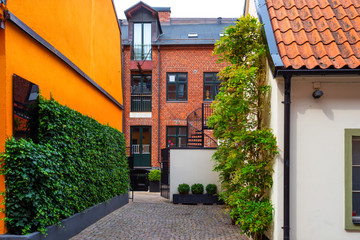 Fototapeta na wymiar Malmo. Sweden. Beautiful urban old colorful architecture.