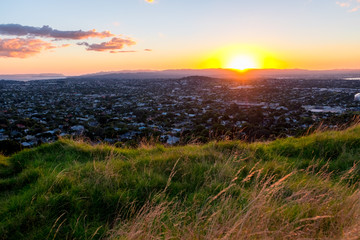 Sunset scene of Auckland City.