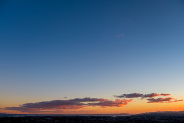 Sunset scene of Auckland City.