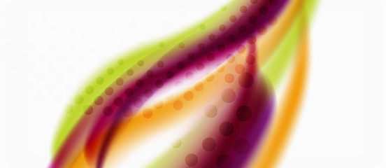 Line wave art illustration on light backdrop. Vector abstract design banner template. Business template