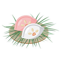 Korean traditional food(Songpyeon).Korean traditional rice cake