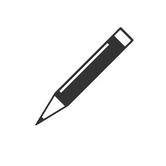 Icon Pencil Black. vector. Illustrator. on white background. symbol