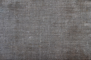 Natural eco gray linen background with copyspace