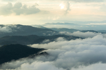 Obraz premium clouds over mountains
