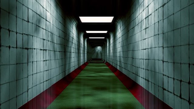Abandoned Scary Mental Asylum Corridor 2
