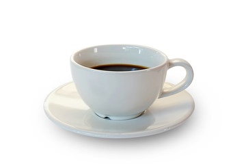 White coffee cup isolated on a white background with clipping path