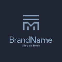 simple letter M logo, Letter M Simple logo Initial. Initial M simple monogram logo design. Flat and minimalist brand identity