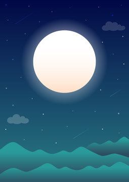 Full moon night background