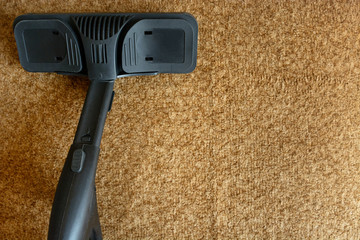 equipment for carpet steam cleaning. copy space