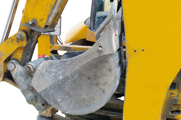 yellow excavator machines