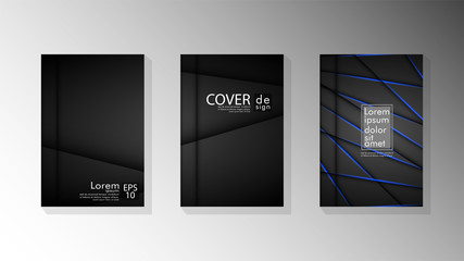 Fototapeta premium Vector collection of book cover backgrounds. eps 10 vector design illustrations