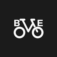 Bicycle icon template simple logo vector illustration for graphic and web design