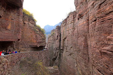 Fototapeta na wymiar Grand Canyon and visitors