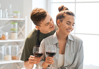 portrait of young loving couple