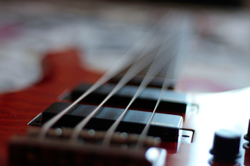 Bass-guitar at the photo shoot