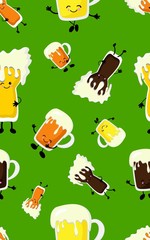 background GREEN mug, background FOR GERMAN FESTIVAL WHEAT BEER.