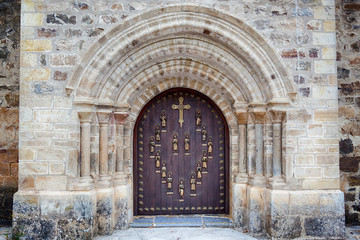 Main door (Puerta del Perdón) of the Monastery of Santo Toribio de Liebana