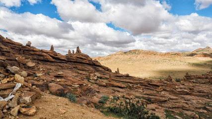 Baga Gazariin Chuluu, rock formations at the Gobi Desert, Mongolia
