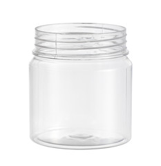 Plastic jar kitchen utensil (with clipping path) isolated on white background