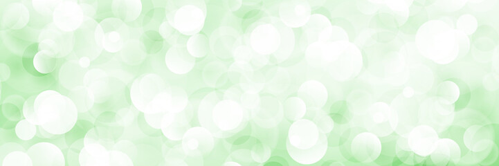 Green Soft Bright Abstract Bokeh Banner ,Soft Glow of the Sun , Defocused Lights, Vector Illustration