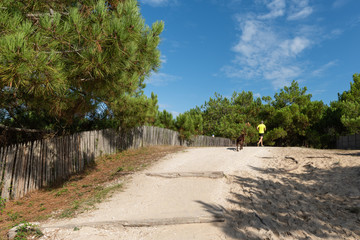 CAP FERRET (Bassin d'Arcachon, France), chemin de promenade