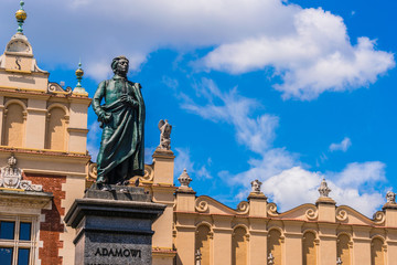 Naklejka premium Main Market Square in Old Town of Krakow, Poland