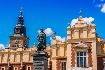 Main Market Square in Old Town of Krakow, Poland