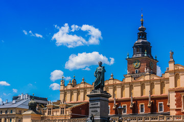 Obraz premium Main Market Square in Old Town of Krakow, Poland