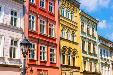 Fototapeta Historic architecture of the old town in Krakow, Poland obraz