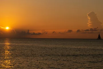 Crédence de cuisine en verre imprimé Plage de Seven Mile, Grand Cayman Grand Cayman sunset