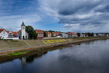 Riverside of Kaunas. Basketball is very popular there
