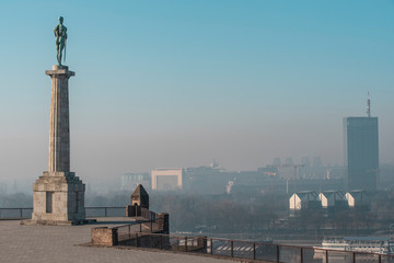 Victor monument at Kalemegdan fortress in Belgrade, Serbia 
