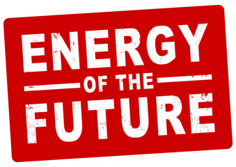 nlsb1061 NewLongStampBanner nlsb - english text - Energy of the future: stamp / simple / red / template - aspect ratio - DIN A2, A3, A4 - new-version - xxl e8379