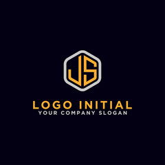 Obraz premium Inspiring company logo designs from the initial letters of the JS logo icon. -Vectors