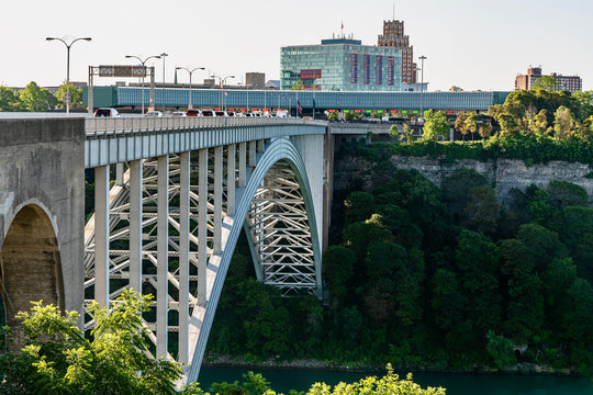 A view across Niagara Falls International Rainbow Bridge